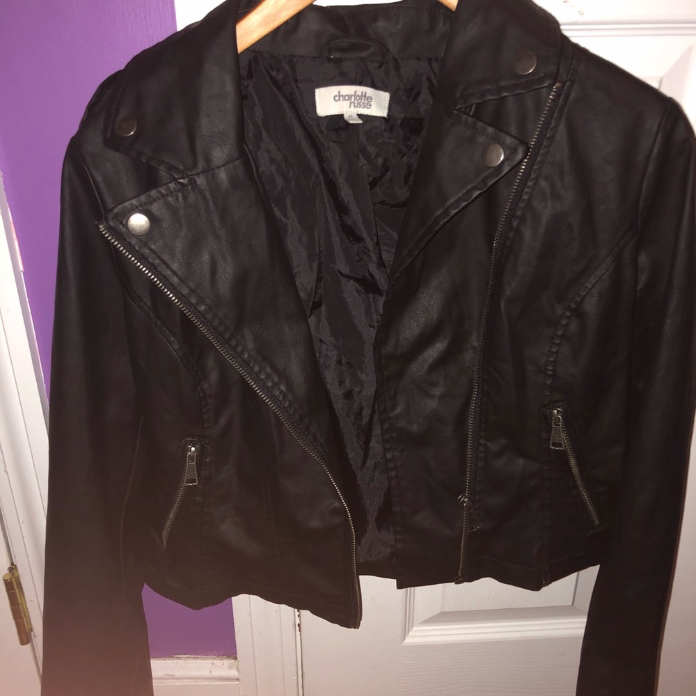 Faux leather jacket